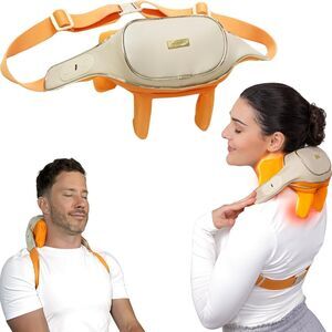 Cordless Neck & Shoulder Massager w/ Heat Deep Tissue Shiatsu Pain Relief